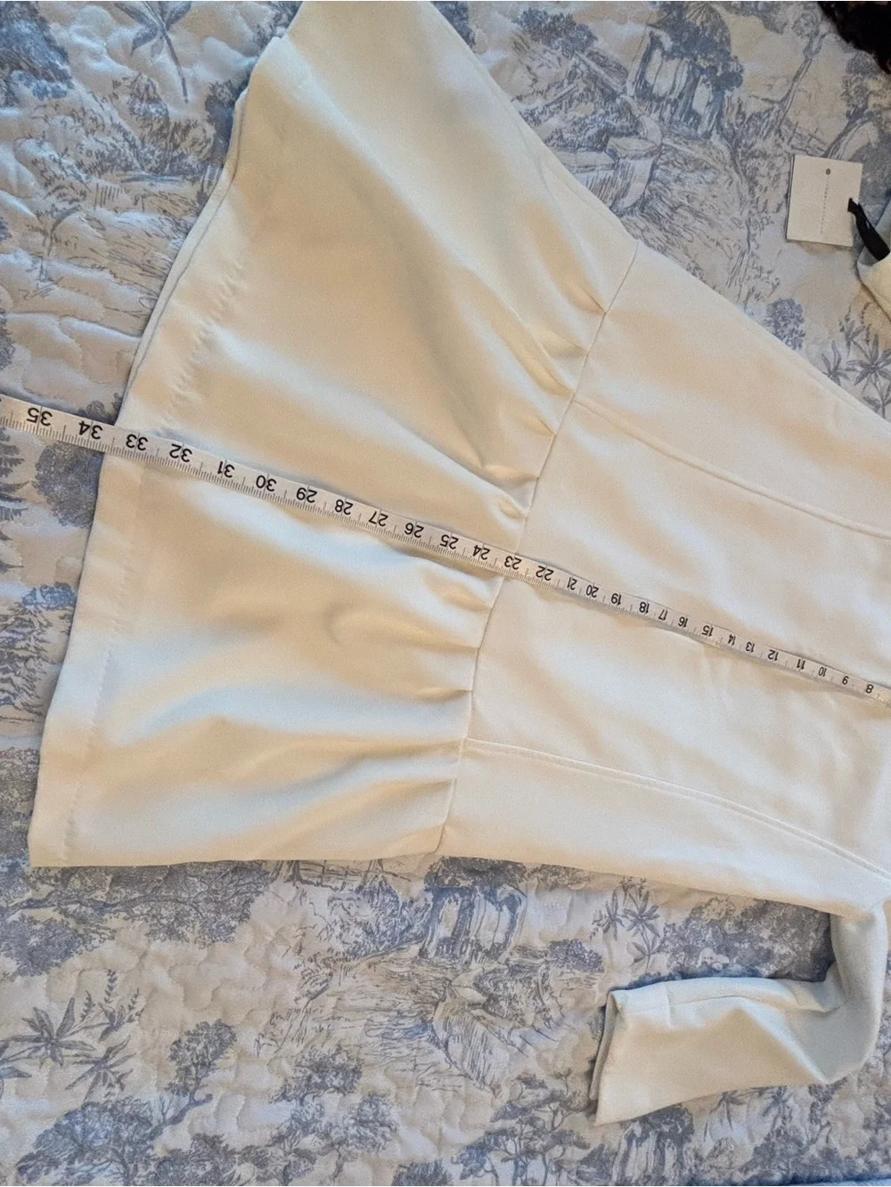 NWT Victoria Beckham Girls XL Cream Drop-Waist Dress Three-Quarter Sleeves